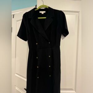 Black button dress